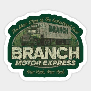 Branch Motor Express Company 1923 Sticker